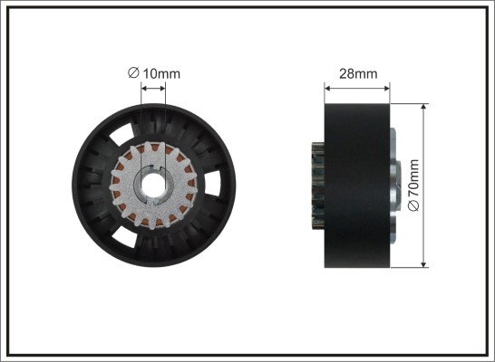 Tensioner Pulley, V-ribbed belt - 340-68 SC CAFFARO